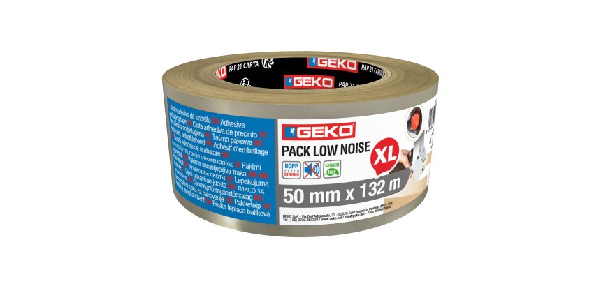 Nastro adesivo - 5 cm x 132 m - PP - silenzioso  - trasparente - Geko