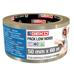 Nastro adesivo - 5 cm x 66 m - PP - silenzioso - trasparente - Geko
