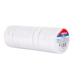 Nastro adesivo isolante - 15mm x 10 m - PVC - bianco - Geko