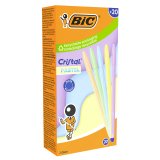 Penna sfera Cristal Pastel - 1.0 mm - fusto colori assortiti - inchiostro blu - Bic - conf. 20 pezzi