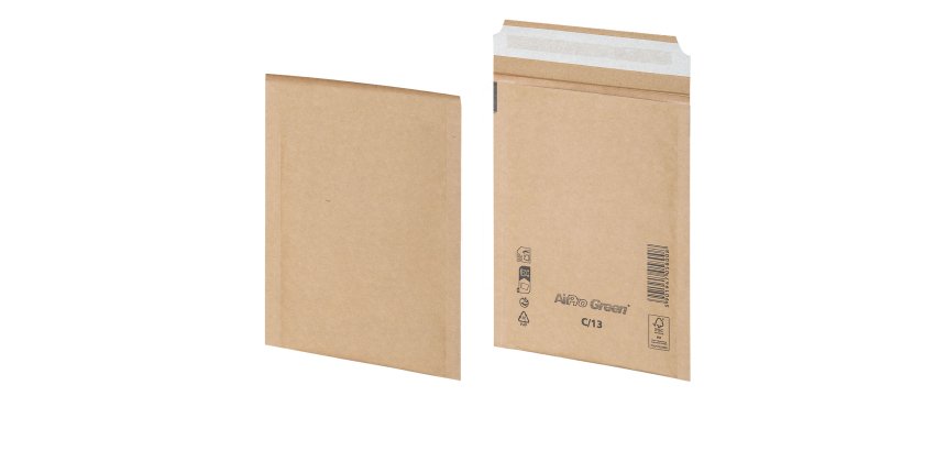Busta imbottita AirPro Green - 17 x 21,5 cm - carta - avana - Bong Packaging - conf. 100 pezzi