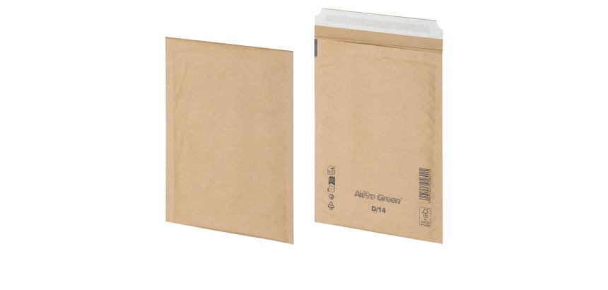 Busta imbottita AirPro Green - 20 x 26,5 cm - carta - avana - Bong Packaging - conf. 100 pezzi