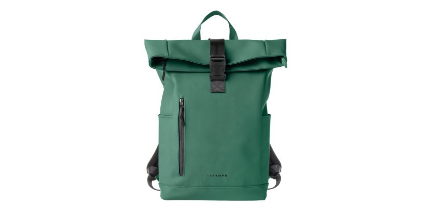 Zaino Roll-top Drop - 30 x 42 x 14 cm - gomma - verde - In Tempo