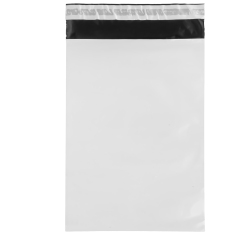 Sacchetto - per corrieri - 22 x 32 x 5 cm - PE - bianco - conf. 100 pezzi