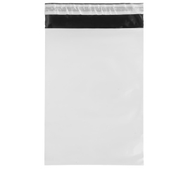 Sacchetto - per corrieri - 24 x 35 x 5 cm - PE - bianco - conf. 100 pezzi