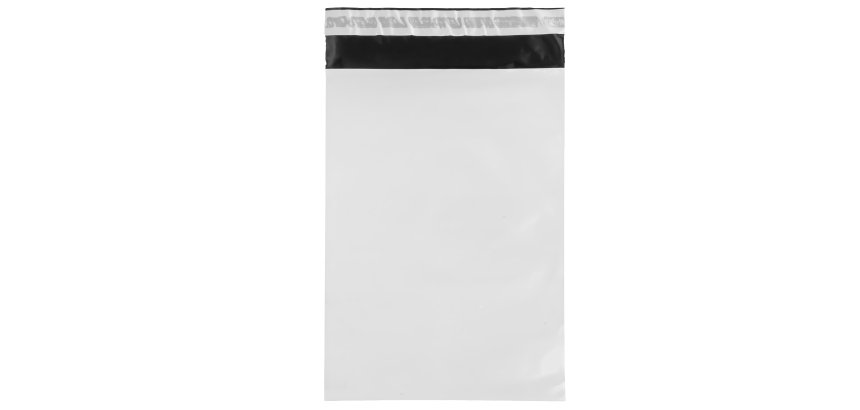 Sacchetto - per corrieri - 24 x 35 x 5 cm - PE - bianco - conf. 100 pezzi