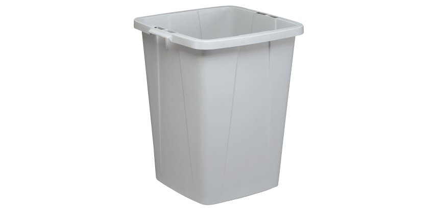 Bidone DURABIN - con maniglie - senza coperchio - 90 L - 52 x 61 x 49 cm - PP - grigio - Durable
