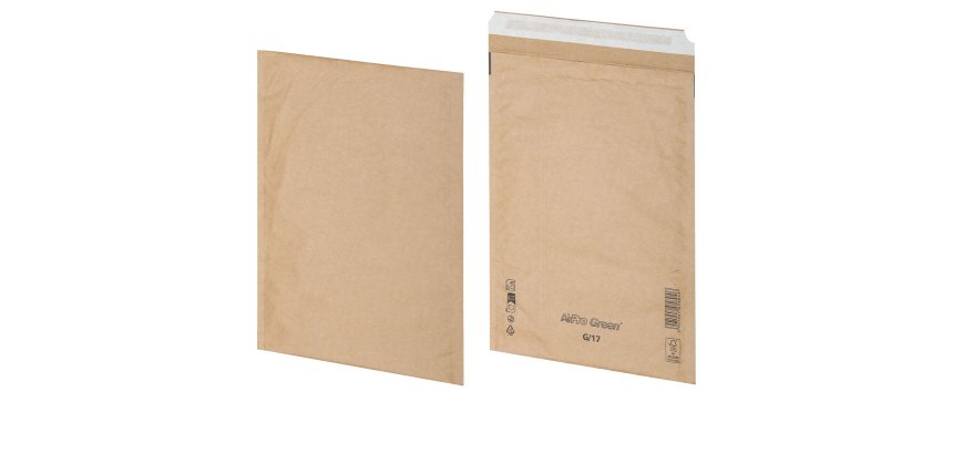 Busta imbottita AirPro Green - 25 x 34 cm - carta - avana - Bong Packaging - conf. 100 pezzi