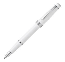 Penna roller Bailey Light - punta F - fusto bianco/cromo - Cross