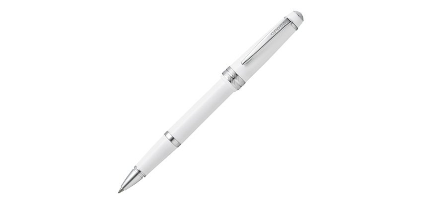 Penna roller Bailey Light - punta F - fusto bianco/cromo - Cross