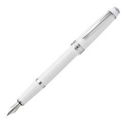 Penna stilografica Bailey Light - punta M - fusto bianco/cromo - Cross