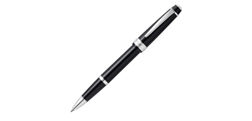 Penna roller Bailey Light - punta F - fusto nero/cromo - Cross