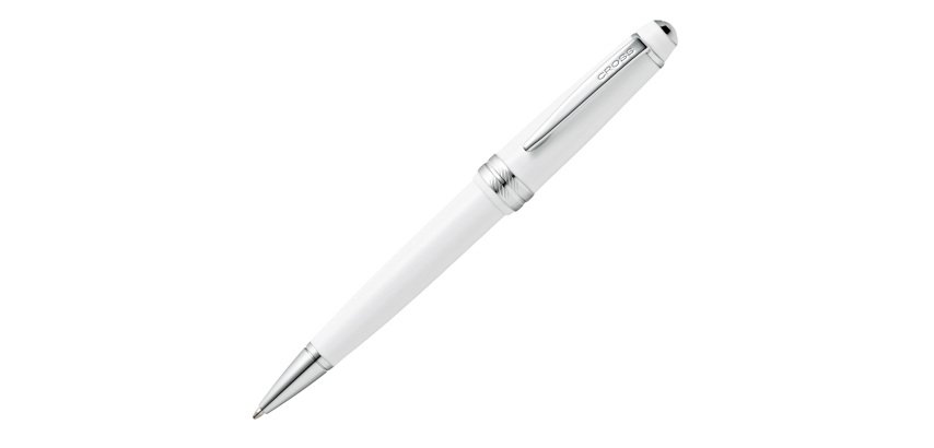 Penna sfera Bailey Light - punta F - fusto bianco/cromo - Cross