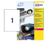 Etichette adesive L4775 - in poliestere - laser - permanenti - 210 x 297 mm - 1 et/fg - 8 fogli - bianco - Avery