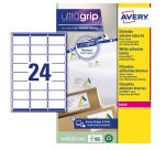 AVERY Etichette in carta bianca 63,5x33,9mm, 24 etichette per foglio, adesivo permanente, laser, 100 fogli