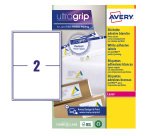 Etichette adesive L7168 - in carta - angoli arrotondati - laser - permanenti - 199,6 x 143,5 mm - 2 et/fg - 15 fogli - bianco - Aver y