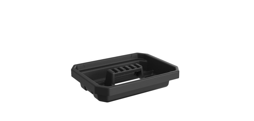 Vassoio per contenitore FABER BOX 15 litri - plastica - nero - 32 x 25 x 7 cm - Terry