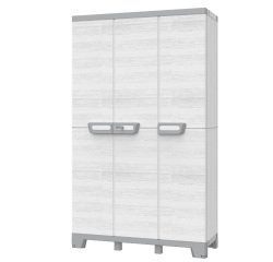 Armadio CAB102A sequoia - 3 ante - 102 x 39 x 172 cm - plastica - grigio - Terry