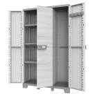 Armadio CAB102A sequoia - 3 ante - 102 x 39 x 172 cm - plastica - grigio - Terry