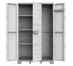 Armadio CAB102A sequoia - 3 ante - 102 x 39 x 172 cm - plastica - grigio - Terry