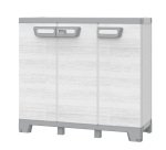 Armadio CAB102B sequoia - 3 ante - 102 x 39 x 93,5 cm - plastica - grigio - Terry