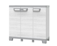 Armadio CAB102B sequoia - 3 ante - 102 x 39 x 93,5 cm - plastica - grigio - Terry