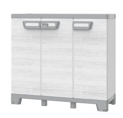 Armadio CAB102B sequoia - 3 ante - 102 x 39 x 93,5 cm - plastica - grigio - Terry
