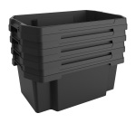 Contenitore multiuso FABER BOX - plastica - nero - 58,5 x 38,5 x 26,1 cm -  40 litri - Terry