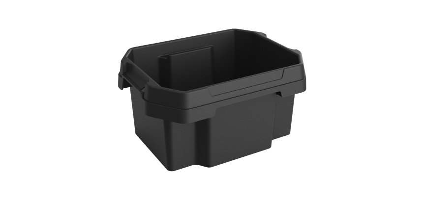 Contenitore multiuso FABER BOX - plastica - nero - 38,5 x 29 x 19,5 cm -  15 litri - Terry