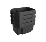 Contenitore multiuso FABER BOX - plastica - nero - 38,5 x 29 x 19,5 cm -  15 litri - Terry
