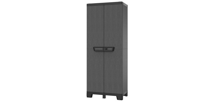 Armadio CAB2680 ardesia - 2 ante - 68 x 39 x 172 cm - plastica - nero - Terry