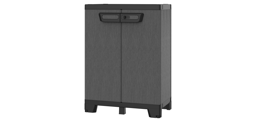 Armadio CAB680 ardesia - 2 ante - 68 x 39 x 93,5 cm - plastica - nero - Terry