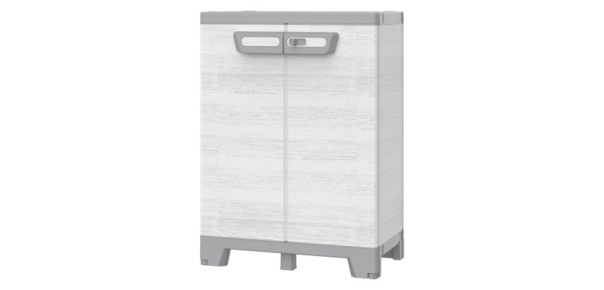Armadio CAB680 sequoia - 2 ante - 68 x 39 x 93,5 cm - plastica - grigio - Terry