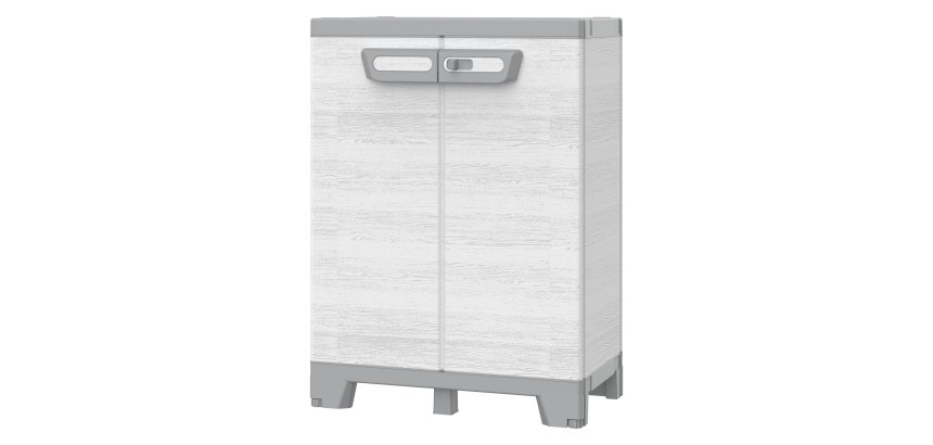 Armadio CAB680 sequoia - 2 ante - 68 x 39 x 93,5 cm - plastica - grigio - Terry