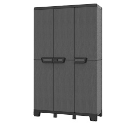Armadio CAB102A ardesia - 3 ante - 102 x 39 x 172 cm - plastica - nero - Terry