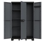 Armadio CAB102A ardesia - 3 ante - 102 x 39 x 172 cm - plastica - nero - Terry
