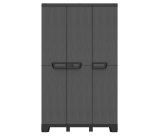 Armadio CAB102A ardesia - 3 ante - 102 x 39 x 172 cm - plastica - nero - Terry