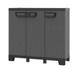 Armadio CAB102B ardesia - 3 ante - 102 x 39 x 93,5 cm - plastica - nero - Terry