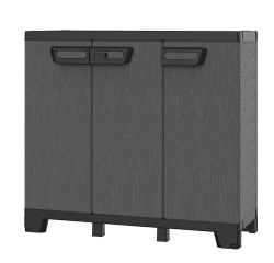 Armadio CAB102B ardesia - 3 ante - 102 x 39 x 93,5 cm - plastica - nero - Terry