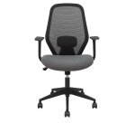 Seduta operativa Ergo 529 - con braccioli fissi - tessuto - grigio - Piqueras y Crespo