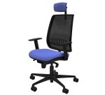 Sedia ergonomica Alares - con braccioli regolabili e poggiatesta - azzurro - Piqueras y Crespo