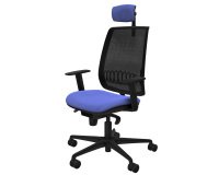 Sedia ergonomica Alares - con braccioli regolabili e poggiatesta - azzurro - Piqueras y Crespo