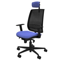 Sedia ergonomica Alares - con braccioli regolabili e poggiatesta - azzurro - Piqueras y Crespo