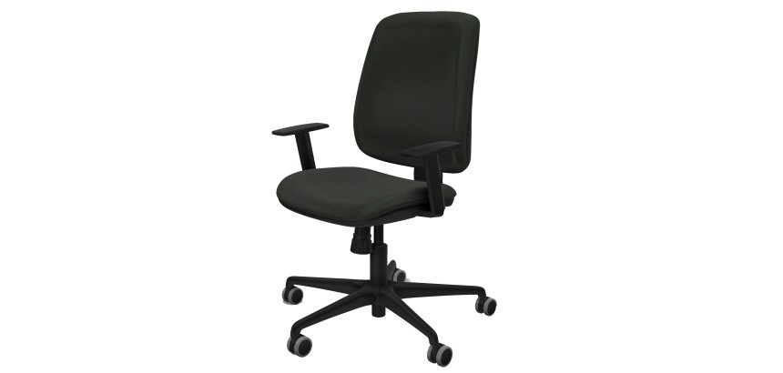 Sedia ergonomica Alares - con braccioli regolabili - nero - Piqueras y Crespo