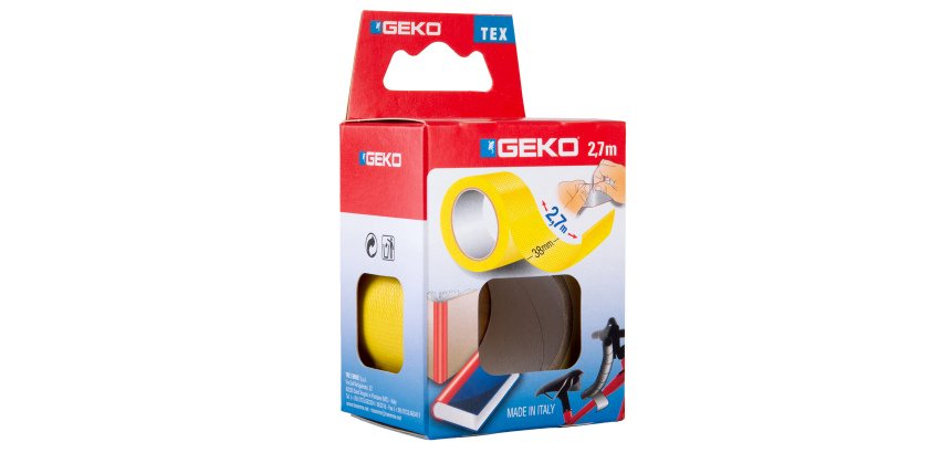Nastro adesivo telato Tex - 38 mm x 2,7 m - giallo - Geko