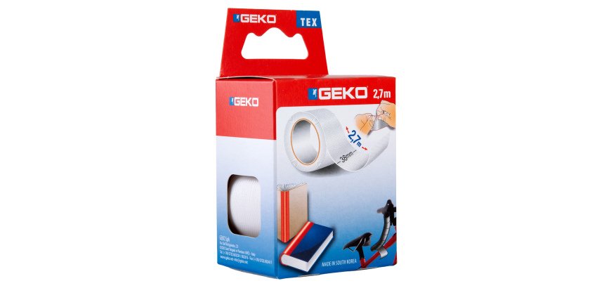 Nastro adesivo telato Tex - 38 mm x 2,7 m - bianco - Geko