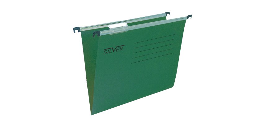 Cartella sospesa Silver - cassetto - interasse 39 cm - fondo V - 36,5 x 25 cm -  verde - Bertesi