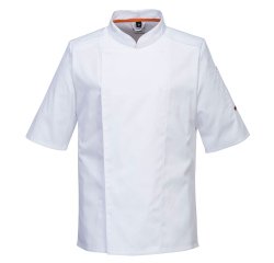Giacca cuoco MeshAir Pro - maniche corte - taglia M - bianco - Portwest