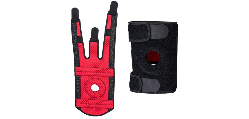 Supporto per ginocchio a rotula aperta - taglia unica - nero - Portwest