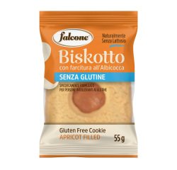 Biscotti farciti linea Biskotti -  albicocca - monoporzione da 55 gr - Falcone